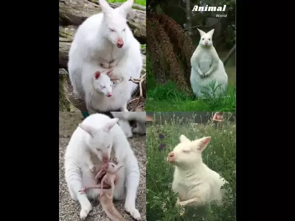 Албинос Бенет Уолаби или редки бели кенгурута 🦘