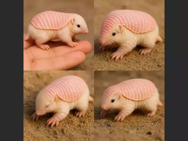 Розов приказен броненосец